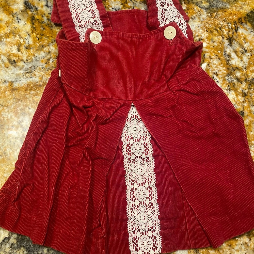 Vintage corduroy dress 0-3 months